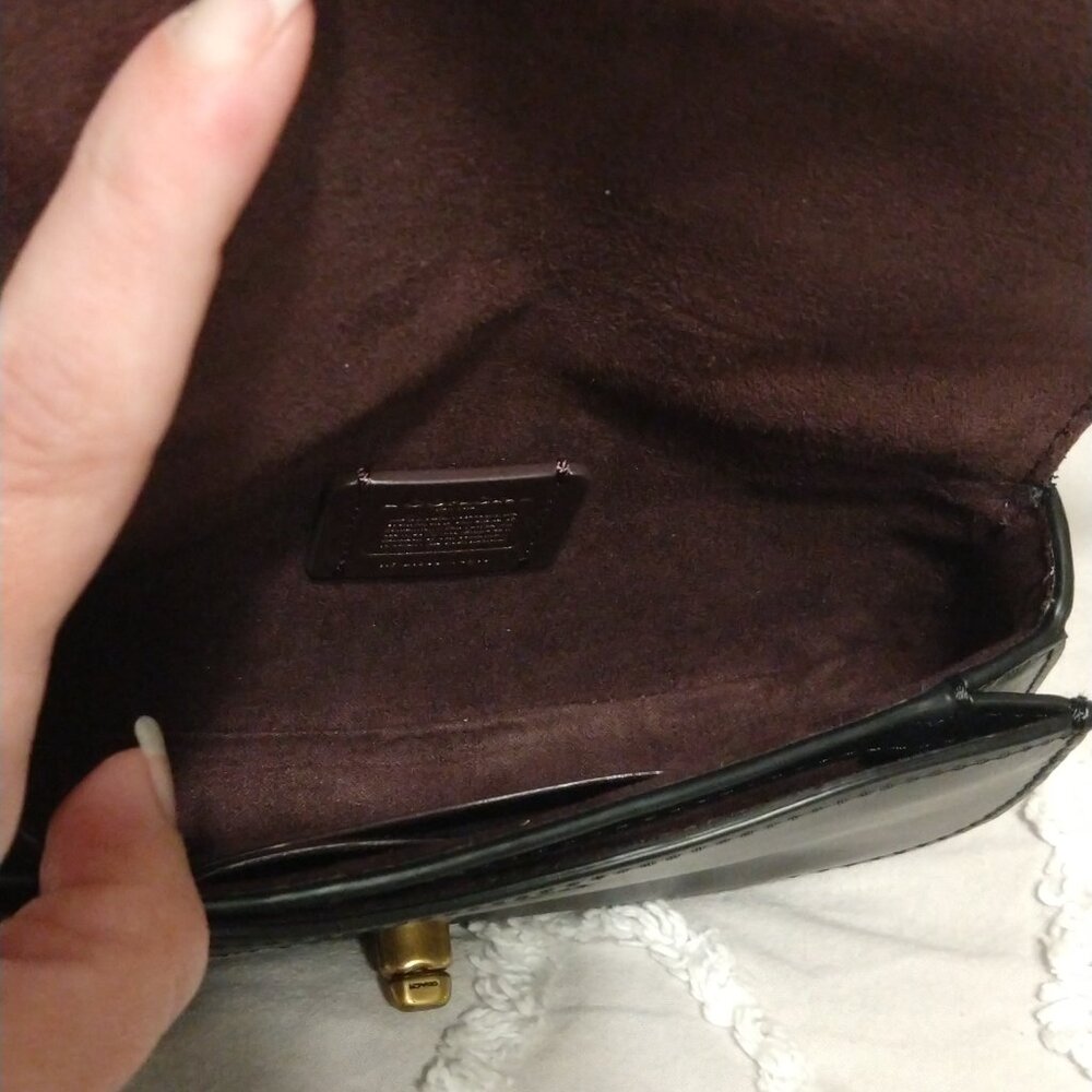 COACH SADDLE BELT BAG in supple black leather - Picture 7 of 16